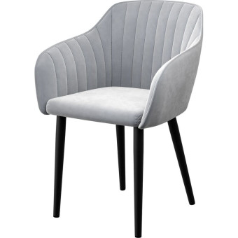 Кресло обеденное Шандон СМ12/1 серый (велюр, металл)