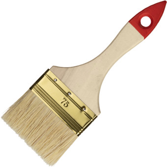 Кисть малярная плоская Зубр Универсал-Оптима из натуральной щетины 75 мм (01099-075-z01)