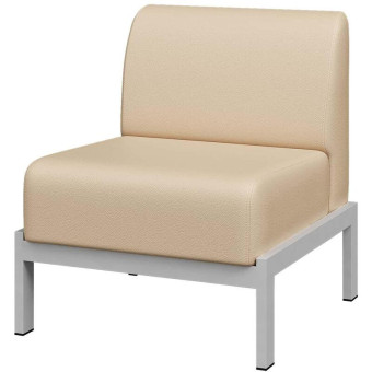 Модуль диван прямой Basis одноместный бежевый (экокожа)