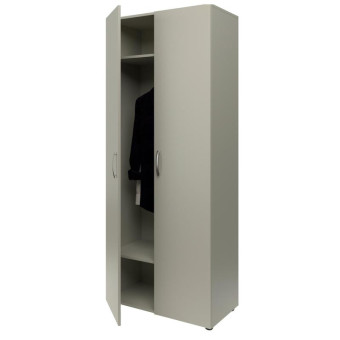 Шкаф для одежды широкий (серый, 800x420x1950 мм)
