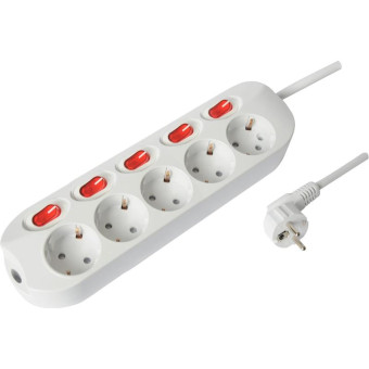 Удлинитель Старт С/У S 5x1-ZDIV 5 розеток 1.5 м с заземлением и выключателем