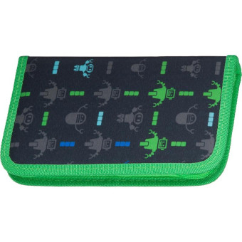 Пенал односекционный Комус Класс Robot черный