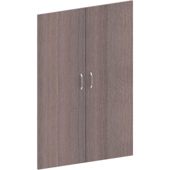 Двери средние Easy Director (2 штуки, дуб шамони темный, 844х18х1176 мм)