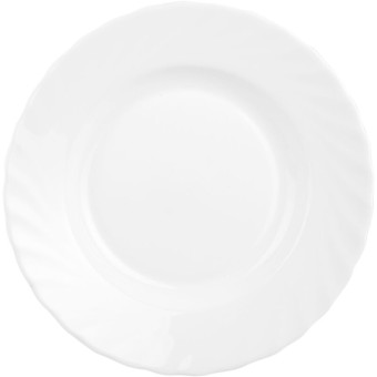 Тарелка суповая Arcoroc Трианон диаметр 225 мм белая 6 штук в упаковке (артикул производителя 4638)