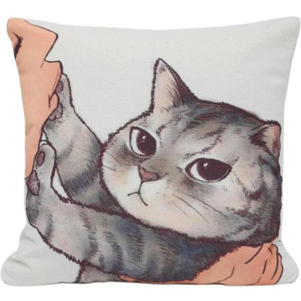 Подушка декоративная 40x40 см смесовая разноцветная (ПД40-033)