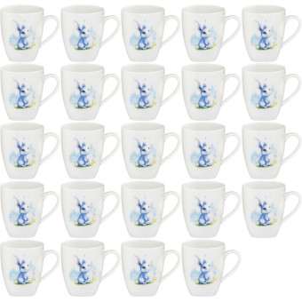 Кружка Дулевский фарфоровый завод Глория Зайка фарфоровая 210 мл (24  штуки в упаковке)