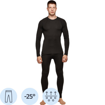 Термокальсоны мужские Comazo Activ-25 трикотажные с начёсом чёрные  (размер 54, рост 182)