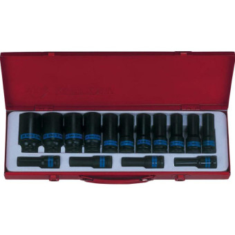 Набор головок ударных King Tony 4415MP03 10-32 мм 1/2' 15 предметов