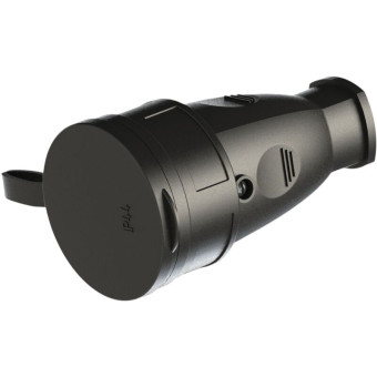 Розетка Свет РА16-005 одноместная с заземлением 16 А IP44 открытого  монтажа чёрный (SV0205-00010)