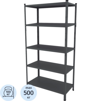 Стеллаж металлический Everest антрацит (5 полок, 1000х400х2000 мм)