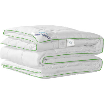 Одеяло евро Medsleep Dao 200x210 см стёганое с кантом белое