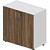 Шкаф для документов Mahia EMLS762BLWN (белый/орех, 800х440х800 мм)