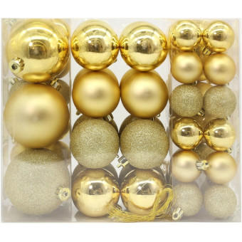 Набор шаров Magic Time полистирол золотистый (46 штук в упаковке)