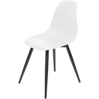 Стул обеденный Комус Eames Plast белый (пластик, металл)