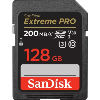 Карта памяти 128 ГБ SDXC SanDisk Extreme Pro UHS-I U3 V30 SDSDXXD-128G-GN4IN
