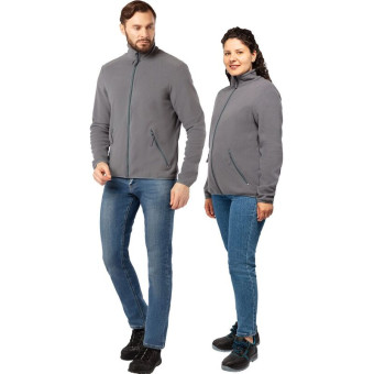 Толстовка флисовая серая размер XL (52-54), рост 170-176