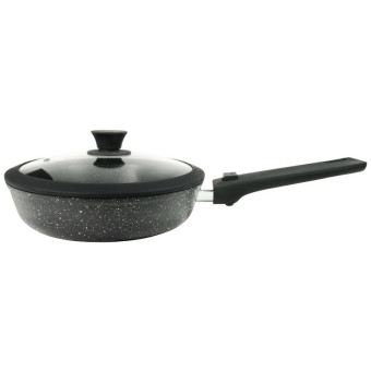 Сковорода Panairo Chief induction алюминий/мраморное покрытие со съемной ручкой и крышкой 28 см