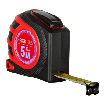 Рулетка измерительная RGK RL5 5 м х 19 мм сталь/нейлон с магнитным зацепом (776929)