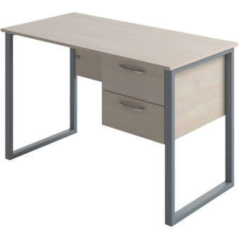 Стол Комус Мебель с подвесной тумбой (дуб шамони светлый, 1200х600х760  мм)