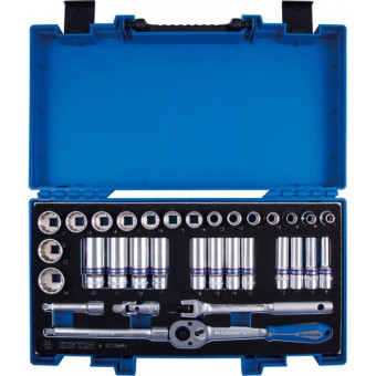 Набор головок двенадцатигранных King Tony 7-24 мм 3/8" 33 предмета (3033MRV)