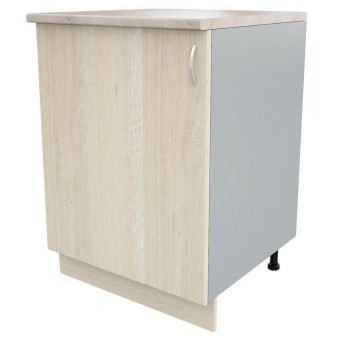 Шкаф напольный Ринг АТ 060 (дуб шамони светлый/серый, 600х600х850 мм)