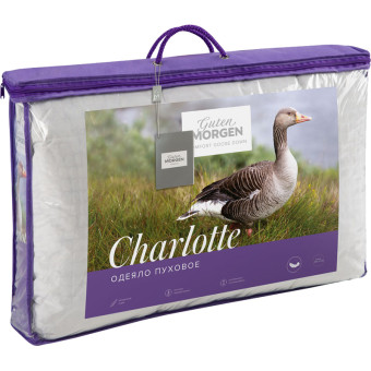 Одеяло 2-спальное Guten Morgen Charlotte 172x205 см стёганое с кантом  белое/серое