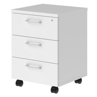 Тумба подкатная Xten XMC-3D с центральным замком (белый, 465x450x634 мм, 3 ящика)