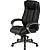 Кресло для руководителя Easy Chair 604 ML черное (натуральная кожа с компаньоном, пластик)
