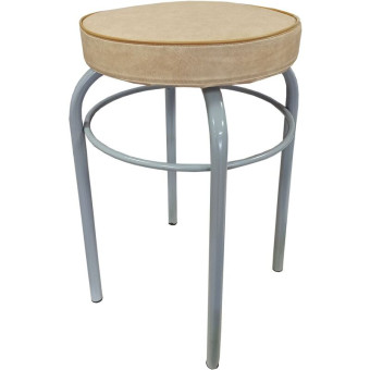 Табурет Сатурн 20М бежевый (искусственная кожа, металл)