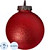 Ёлочный шар новогодний BigDecor пластик красный (диаметр 15 см)