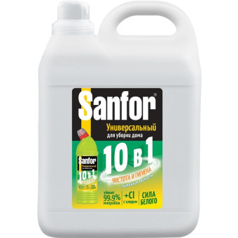 Универсальное чистящее средство Sanfor Универсал Лимонная свежесть гель 5л