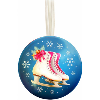 Шар новогодний Magic Time Шар с пожеланием внутри металл разноцветное (диаметр 6.5 см, 92722)