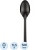 Ложка одноразовая чайная черная 125 мм 500 штук в упаковке