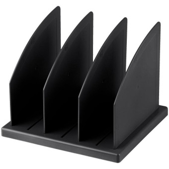 Лоток вертикальный сортер для бумаг 192 мм Attache пластиковый черный 3 отделения