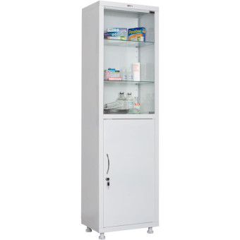 Шкаф медицинский Hilfe МД 1 1650/SG (белый, 500x320x1755 мм)