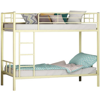 Кровать металлическая двухъярусная Севилья-2 (слоновая кость, 960х1980х1630 мм)