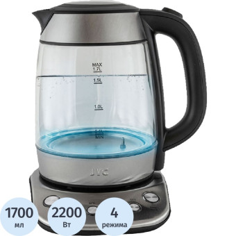 Чайник электрический JVC JK-KE1825 серебристый