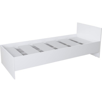 Кровать односпальная Север (белый шагрень, 2040х840х700 мм)