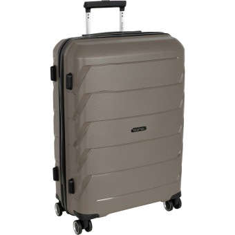 Чемодан Polar размер M 66 л из поликарбоната коричневый