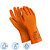 Перчатки КЩС латексные Manipula Фишер L-T-17/CG-948 с хлопковым  напылением оранжевые (размер 11, XXL)