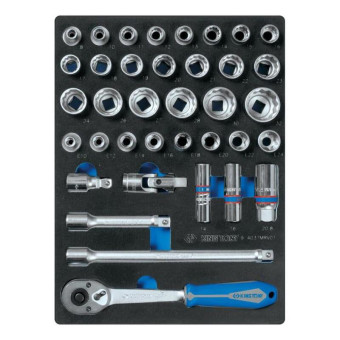 Набор головок двенадцатигранных King Tony 1/2" 37 предметов (9-4037MRV01)