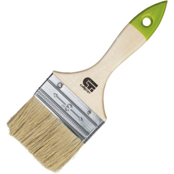 Кисть малярная плоская Сибртех из натуральной щетины 75x10 мм (82265)