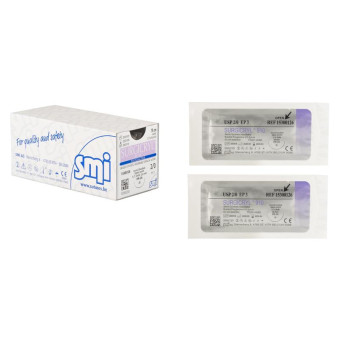 Шовный материал Сургикрил 2/0 75 см колющая игла 26 мм 1/2 11300126 (12 штук в упаковке)