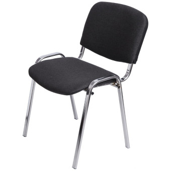 Стул офисный Easy Chair Изо серый ткань металл хромированный (1397326)