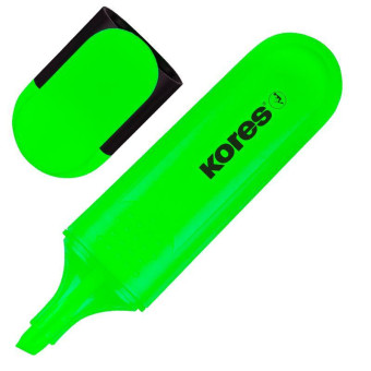 Текстовыделитель Kores Bright liner Plus зеленый (толщина линии 1-5 мм)