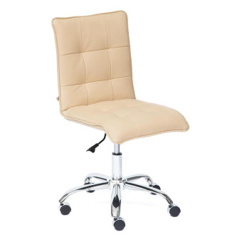 Кресло офисное Zero бежевое (кожзаменитель/металл)