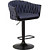 Стул барный Dobrin Leon синий/чёрный (ткань/металл)