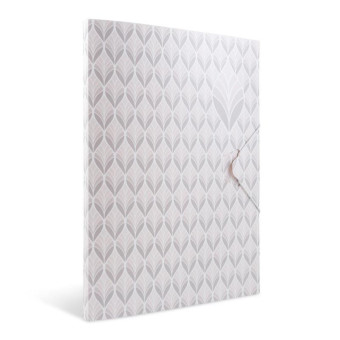 Папка на резинках Комус Art Deco А4 10 мм пластиковая до 150 листов белая (толщина обложки 0.55 мм)