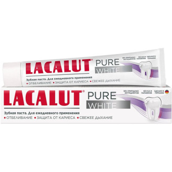 Зубная паста Lacalut Pure White 75 мл Зубная паста Lacalut Pure White 75 мл