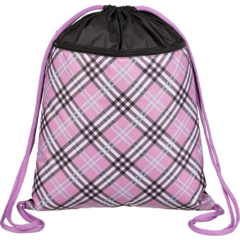 Мешок для сменной обуви Комус Класс Queen 360х470 мм фиолетовый с карманом